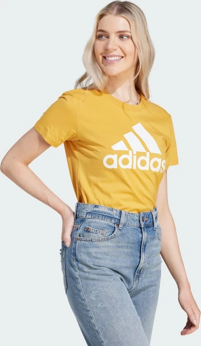 adidas Loungewear Essentials Logo T-Shirt kurzarm preloved yellow/white (Damen)