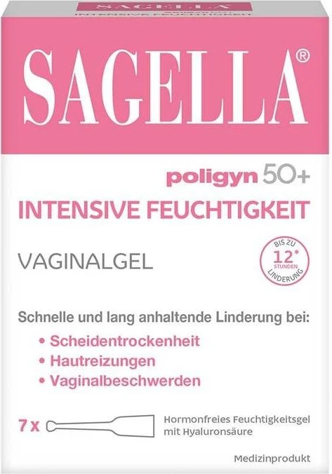 Sagella poligyn 50+ intensive Feuchtigkeit Vaginalgel, 7 Stück