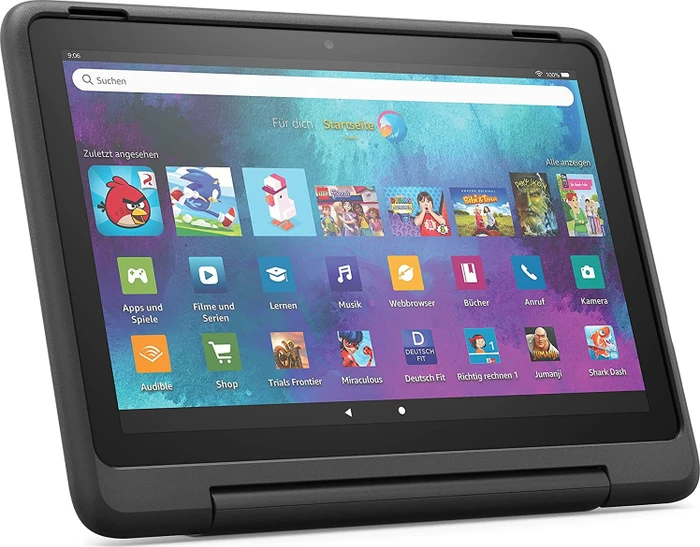 Amazon Fire HD 10 KFTRWI 2021, ohne Werbung, schwarz, 32GB, Kids Pro Edition