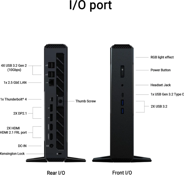 ASUS ROG NUC 15 - Jean Canyon - RNUC15JNK9X28AA2, Core Ultra 9 275HX, 32GB RAM, 2TB SSD, GeForce RTX 5080, EU-Netzkabel