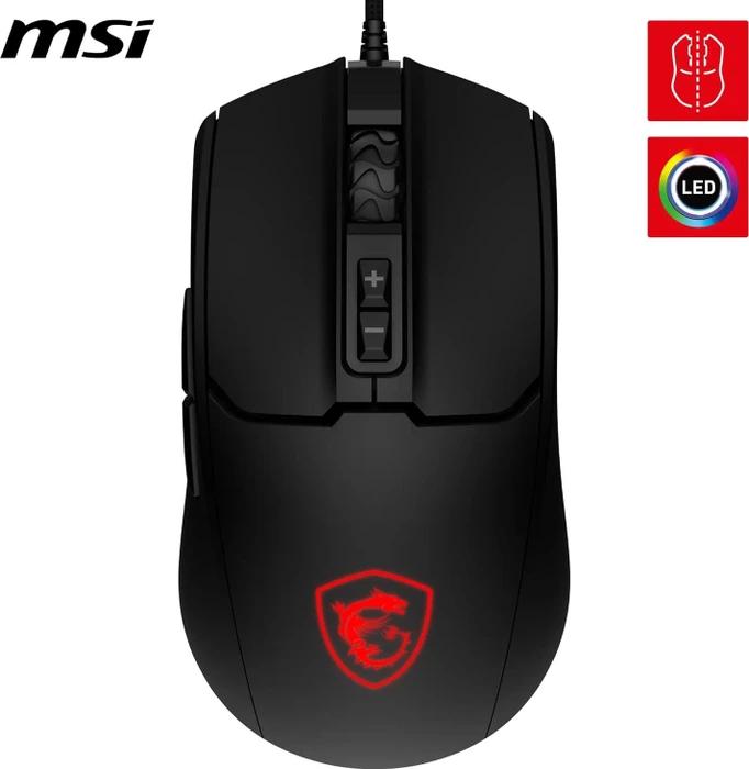 MSI Forge GM100 Gaming Mouse schwarz, USB