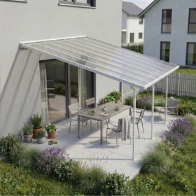 Palram Canopia Feria Terrassenüberdachung 425x385cm weiß