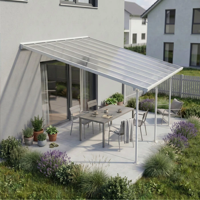 Palram Canopia Feria Terrassenüberdachung 425x385cm weiß