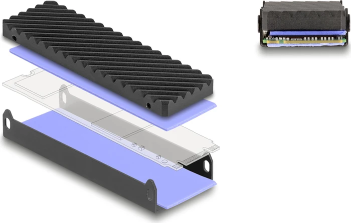 DeLOCK Externes Gehäuse für M.2 NVMe SSD, USB4