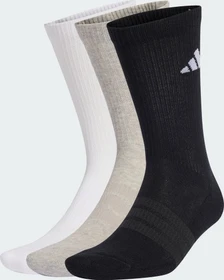 adidas Cushioned Crew Socken medium grey heather/white/black/grey six, 3 Paare