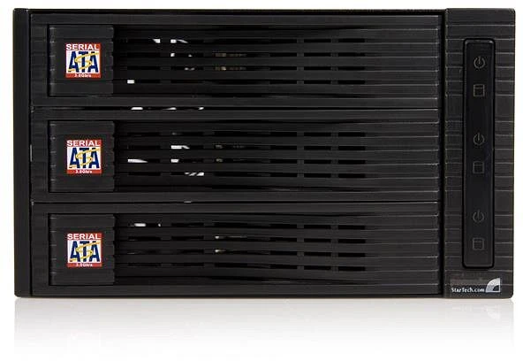 StarTech 3-fach 3.5" trägerloser SATA Festplatten Wechselrahmen Backplane