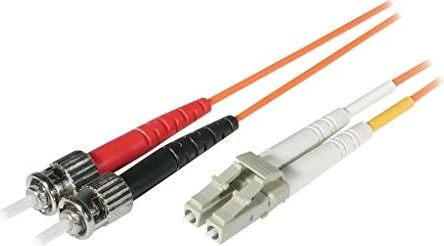 C2G LWL Duplex Kabel, OM1, 2x LC Stecker/2x ST Stecker, 5m, orange