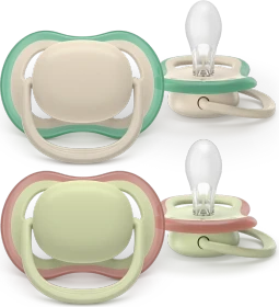 Philips Avent SCF087/16 Ultra Air Beruhigungsschnuller, 6-18M, Silikon, grün/beige, 2 Stück