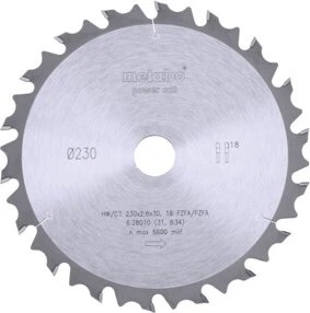 Metabo Power Cut Kreissägeblatt 18Z, 230x1.8x30mm, 1 Stück