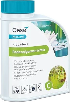Oase AquaActiv AlGo Direct, Fadenalgenvernichter für Teich bis ³, 500ml