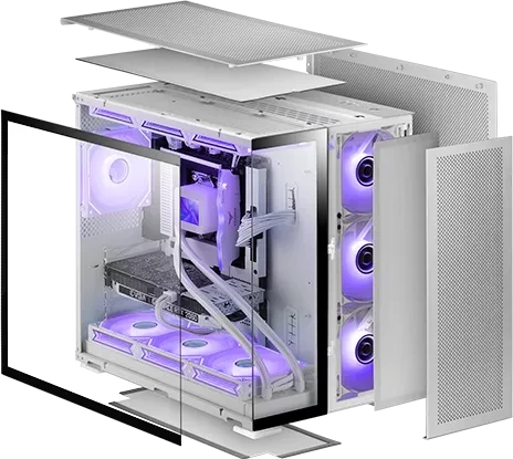 Mars Gaming MC-NOVA2 White, Glasfenster