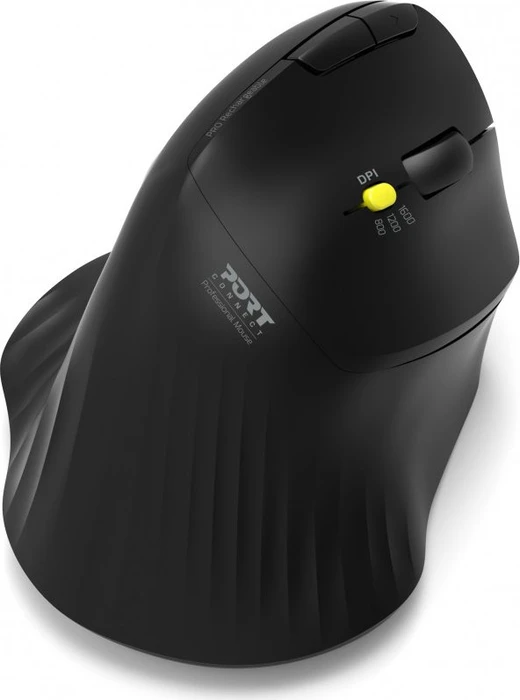 Port Designs Wireless Ergonomic Rechargeable Trackball, USB-A/Bluetooth