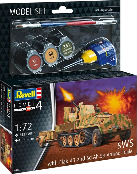 Revell Model Set sWS with Flak43 and Sd.Ah58 Ammo Trailer