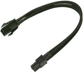 Nanoxia 4-Pin ATX12V Verlängerung 30cm, sleeved carbon (NXP4V3EC)