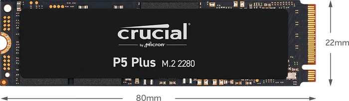 Crucial P5 Plus SSD 2TB, M.2 2280 / M-Key / PCIe 4.0 x4, Kühlkörper