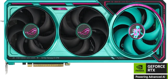 ASUS ROG Astral GeForce RTX 5080 Hatsune Miku Edition, ROG-ASTRAL-RTX5080-O16G-HATSUNE-MIKU-EDITION, 16GB GDDR7, 2x HDMI, 3x DP