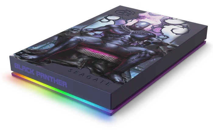 Seagate FireCuda Gaming HDD - King of Wakanda Special Edition, 2TB, +Rescue, USB 3.0 Micro-B