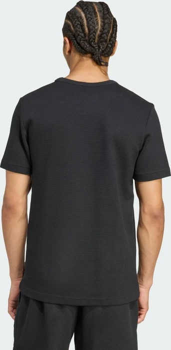 adidas Trefoil Essentials Waffle T-Shirt kurzarm schwarz/weiß (Herren)