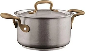 Sambonet 1965 Vintage Edelstahl matt 18/10 Fleischtopf mit Deckel 16cm 1.9l