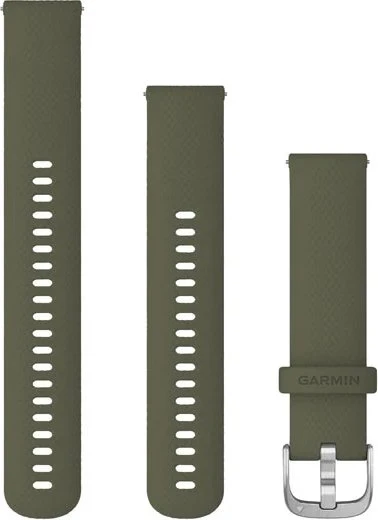 Garmin Schnellwechsel Ersatzarmband 20mm Silikon moss/silver