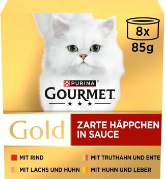 Purina Gourmet Gold Zarte Häppchen Multipack, 680g (8x 85g)