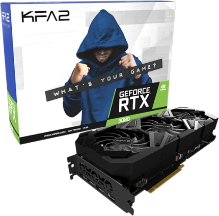 KFA2 GeForce RTX 3080 EX Gamer (1-Click OC) LHR, 12GB GDDR6X, HDMI, 3x DP