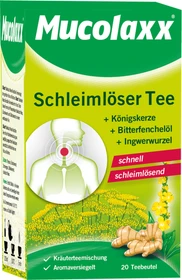 Mucolaxx Schleimlöser Tee für Erwachsene Beutel, 20 Stück