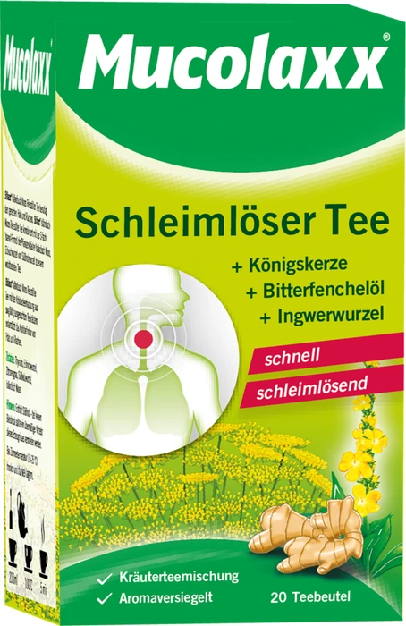 Mucolaxx Schleimlöser Tee für Erwachsene Beutel, 20 Stück