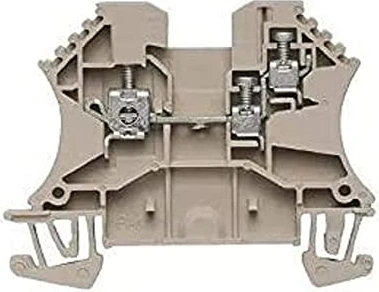 Weidmüller WDU 2.5/1.5/ZR Durchgangs-Reihenklemme, Schraubanschluss, dunkelbeige, 2.5 mm², 24 A, 800 V, Anzahl Anschlüsse: 1