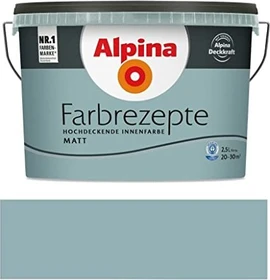 Alpina Farben Farbrezepte Innenfarbe gletscherblau matt, 2.5l