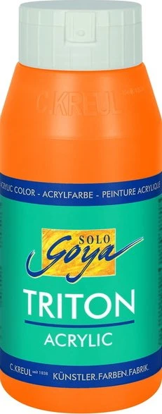 Kreul Solo Goya Triton Acrylic Acrylfarbe, fluoreszierend orange, 750ml