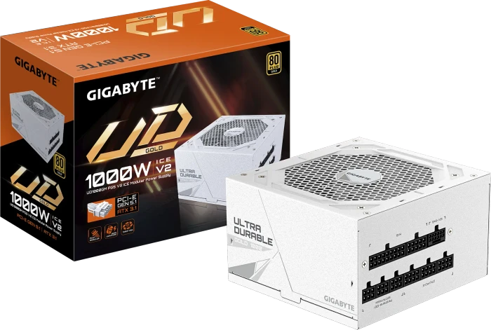 GIGABYTE UD1000GM PG5 V2 ICE weiß 1000W, ATX 3.1