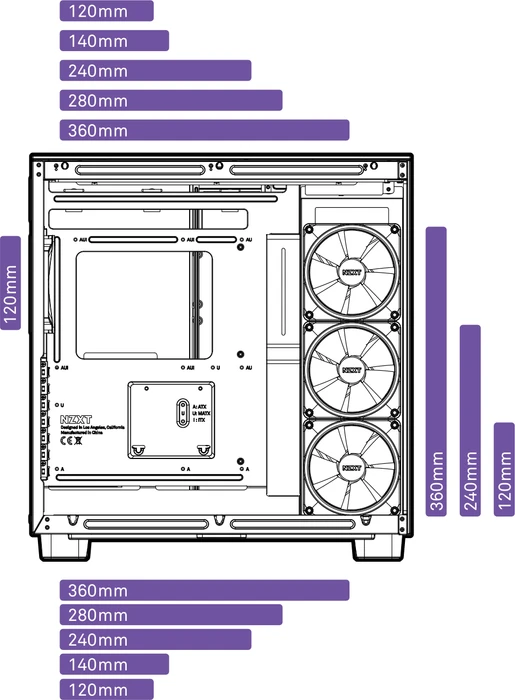 NZXT H9 Elite Black, schwarz, Glasfenster