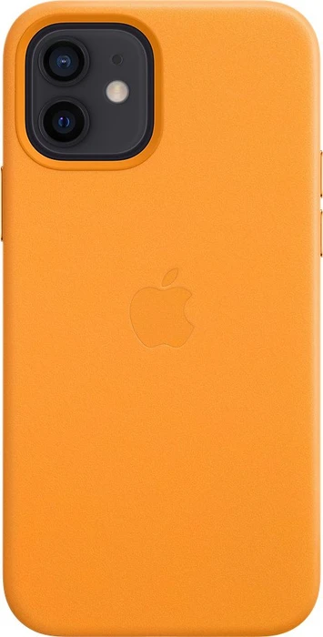 Apple Leder Case mit MagSafe für iPhone 12/12 Pro california poppy