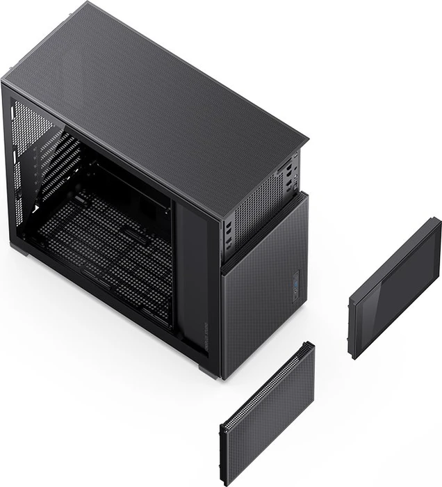 Jonsbo D41 Mesh Screen Black, schwarz, Glasfenster