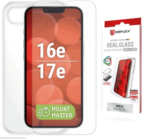 Displex Real Glass + Case mit Mount Master für Apple iPhone16e/17e