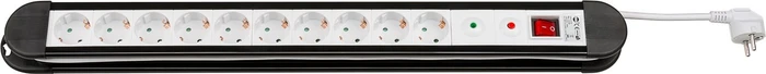 Wentronic Goobay NK Protector Steckdosenleiste, 10-fach, mit Überspannungsschutz, 1.4m