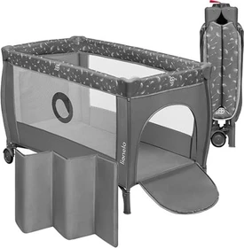 Lionelo Stefi Plus 2in1 Reisebett grey white