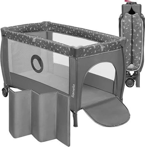 Lionelo Stefi Plus 2in1 Reisebett grey white