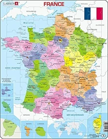 Larsen A5 Frankreich politische Lernkarte