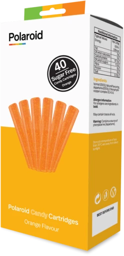 Polaroid3D Candy Cartridges essbares 3D-Druck Material mit Orangengeschmack Orange, orange, Stick, 120g, 40er-Pack
