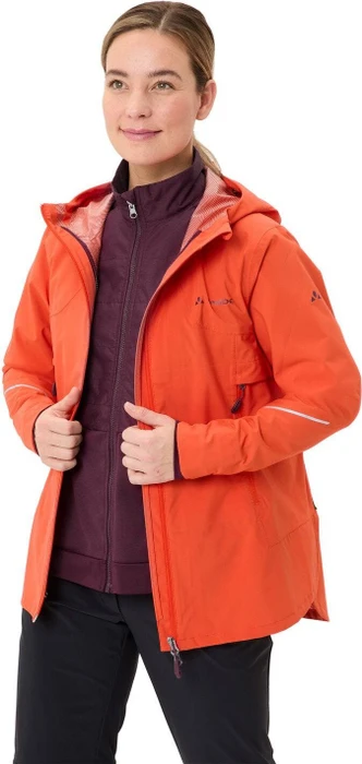 Vaude Yaras 3in1 Fahrradjacke glowing red (Damen)