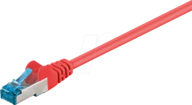 goobay Patchkabel, Cat6a, S/FTP, RJ-45/RJ-45, 15m, rot