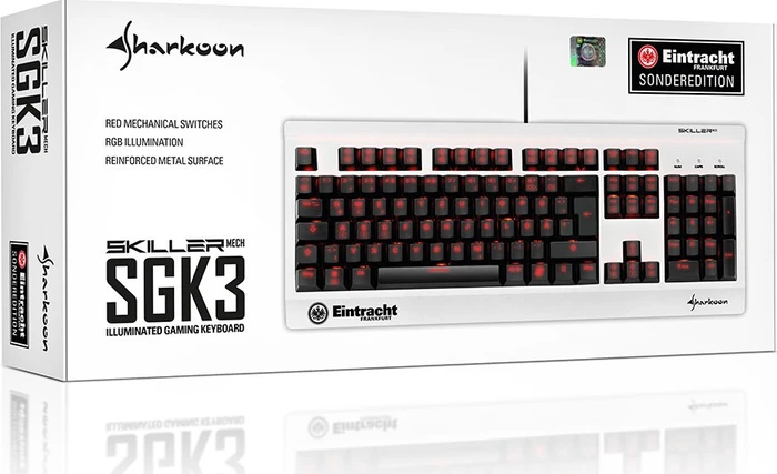 Sharkoon Skiller Mech SGK3 Eintracht Frankfurt Sonderedition, LEDs RGB, Kailh RED, USB, DE