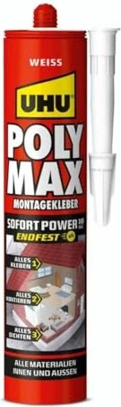 UHU Poly Max High Grip Express Montagekleber Kartusche weiß, 425g