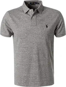 Ralph Lauren The Iconic Mesh Poloshirt kurzarm grey melange (Herren)