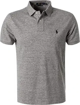 Ralph Lauren The Iconic Mesh Poloshirt kurzarm grey melange (Herren)