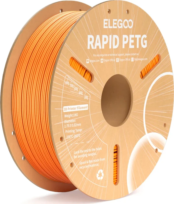 Elegoo Rapid PETG, orange, Spule, 1.75mm, 1.00kg