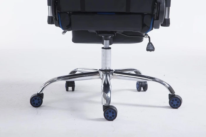 CLP Racing Limit V2 Kunstleder Gamingstuhl mit Fußstütze, schwarz/blau