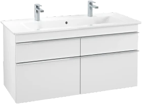 Villeroy & Boch Venticello Waschbeckenunterschrank für Becken mittig 4 Auszüge 1153x590x477mm white matt/chrome